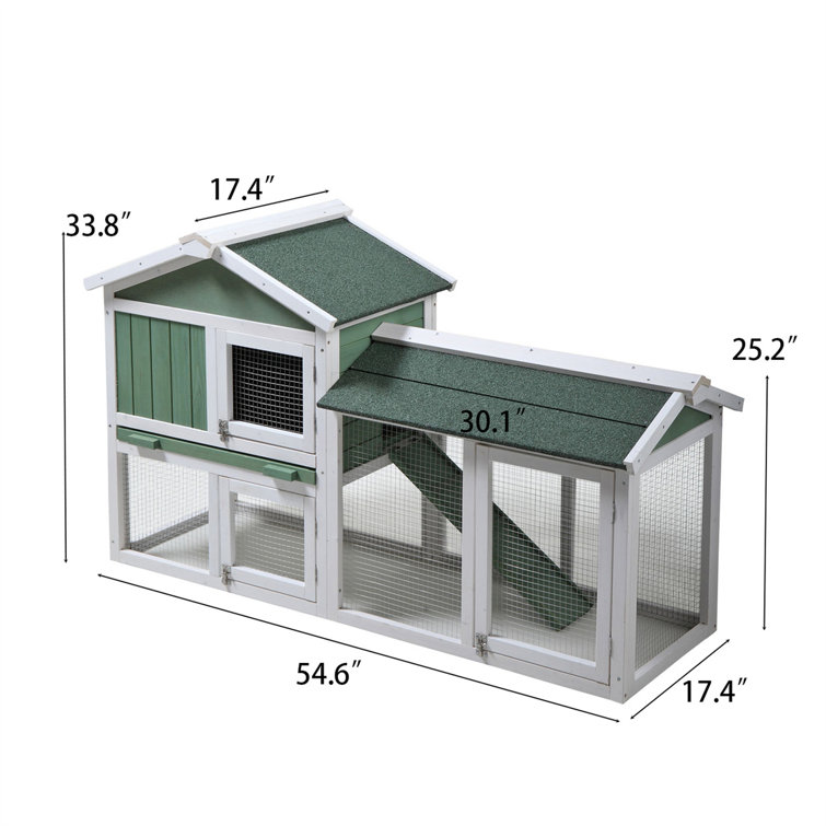 Tucker Murphy Pet™ Chauntell Weather Resistant Rabbit Cage with Ramp